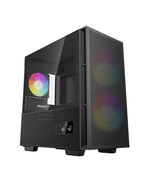 DEEPCOOL CH360 Digital Micro Tower Case Black (2x 140mm ARGB Fans Included + 1x 120mm ARGB Fans Included) - Anigma